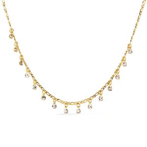 Chocker Glow With Me Dourada Pontos de Luz com Extensor